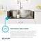 Elkay 16 Gauge SS 23-1/2" x 18-1/4" x 10" Single Bowl Undermount Sink Kit with Filtered Beverage Faucet EFRU211510TFG - alternate 7